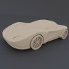 Coche futurista modelo 3d